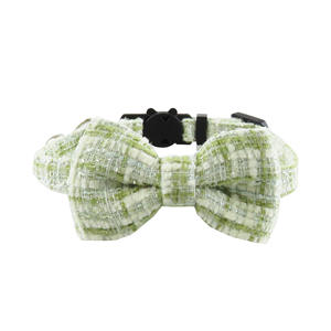 크로스보더 뉴 울 스레드 고양이 목걸이 벨 보우 스타일리시 귀여운 장식 사계절 고양이 및 강아지 용품 - Product Image 3