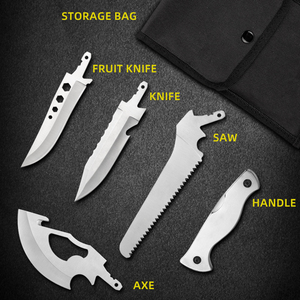 Couteau d'extérieur multifonctionnel pour la survie en milieu sauvage, haute dureté, autodéfense, portable, pour le camping domestique et les situations d'urgence - Product Image 3