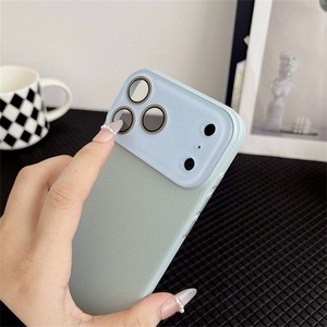 เคสโทรศัพท์มือถือแบบกระจกฝ้าลายหนัง TPU สำหรับ iPhone 17 Air 16 15 Pro Max พร้อมเลนส์กล้องสีสันสดใส ฝาหลัง TPU - Product Image 2
