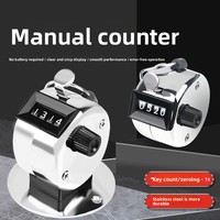 Compteur manuel mécanique 0-999 Modèle NW23A76-1 ; Acier inoxydable argenté pour le suivi des flux de piétons/clientèle en entrepôt