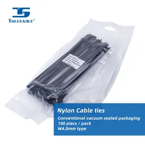 FSCAT 100 Pcs Pack Strong Self-locking Nylon Cable Tie Heavy Standard Zip Ties Wraps Never Break