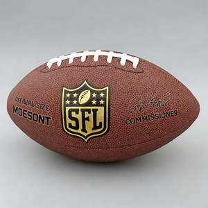 كرة قدم أمريكية حجم 9 مطبوعة مخصصة جلد مركب بي يو - Product Image 1
