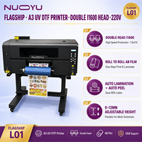 Impresora UV DTF A3 de doble cabezal I1600, máquina de pegatinas de película AB rollo a rollo, venta al por mayor OEM CE