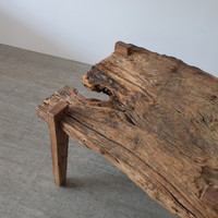 Table à manger rustique Wabi Sabi, forme unique, grain de bois naturel, table à thé, table basse, meubles en bois massif, décoration artisanale
