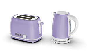 Commercial <b>Electric</b> Household <b>Toaster</b> Nordic 2-Slice Stainless Steel Blue with Cover Defrost Reheat Functions 750-900W - Product Image 5