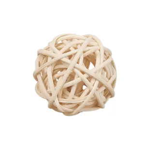 Customizable Handmade Natural Plant Decorative Ball 3CM Natural Color Rattan Ball Diffuser Reeds