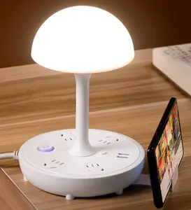 Candeeiro de mesa criativo multifuncional com soquete de conversão para proteção dos olhos LED