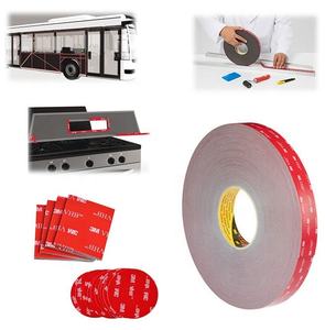 Nastro Adesivo Acrilico Biadesivo 3M Personalizzato LSE-060WF/LSE-110WF/LSE-160WF, Sensibile alla Pressione, Resistente al Calore, con Liner Rosso - Product Image 4