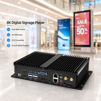 Самый популярный безвентиляторный промышленный мини-ПК P58 RK3588 на Android 12 с NPU 8K 6 TOPS, WiFi 6, двумя портами Gigabit Ethernet и функцией проигрывателя цифровых вывесок
