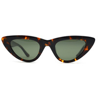 Lunettes de soleil œil-de-chat à monture complète en acétate Mazzucchelli recyclé, protection UV400, pour la vente en gros, protection UV élevée, respectueuses de l'environnement