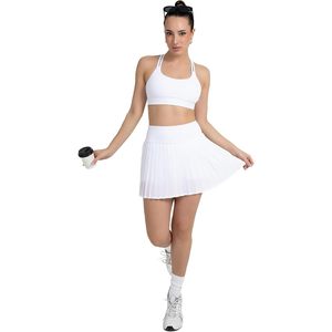 Falda de Tenis Plisada Personalizada para Mujer, Cintura Alta con Shorts Integrados, Transpirable, Spandex, Nailon, Elástica en 4 Direcciones, Estilo Deportivo - Product Image 5