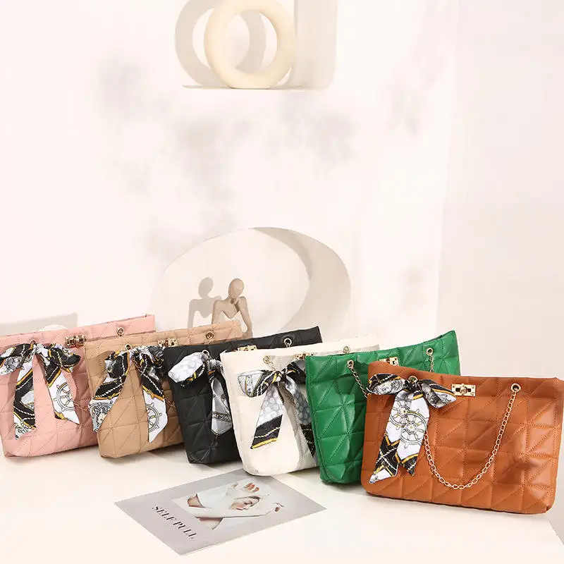 Luxury Diamond Lattice Designer Handbags Famous Brands Scarves Sling Shoulder Tote Bag for Women Purses and Handbags