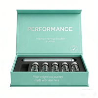 Boîte magnétique en papier kraft de qualité supérieure pour flacons de peptides, emballage cadeau pour flacons de peptides de 3 ml et 10 ml