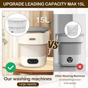 Lavadora Portátil Automática de 12L, Mini Lavadora Semiautomática Portátil con Fuente de Alimentación Eléctrica - Product Image 3