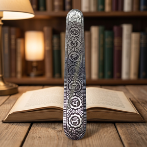 Attrape-cendres d'encens en métal de style bouddhiste, fait main, écologique, plaqué argent et or, pour la maison, vente en gros, personnalisable, sept chakras - Product Image 3