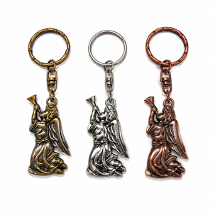 Happy Angel Metal Keyholder Lovely Angel Figure Key Ring Decorative Pendant For <b>Ladies</b> Gift <b>Backpack</b> Accessory - Product Image 2