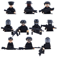 Mini Ww2 oficiales de policía medievales ejército militar ciudad profesores médicos parejas boda figuras bloques de construcción ladrillos Juguetes