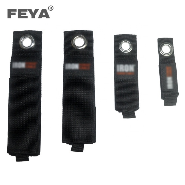 Webbing Cord Strap With Eyelet Buckle Strap With Silicone  Hook and Loop Tape