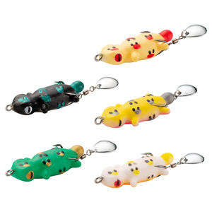 Señuelo <span class=keywords><strong>de</strong></span> Pesca Artificial Suave FUN Thailand Wind Luya Far Thunder Frog, 4.5cm/5.2g, Mini <span class=keywords><strong>Sapo</strong></span> Negro <span class=keywords><strong>de</strong></span> Acero Inoxidable con Doble Anzuelo y Sonido - Product Image 1