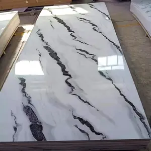 2024 Plastic Pvc Decorative Marble Sheet Design Laminas Uv Pvc Marble Wall Panel