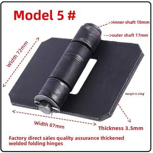 हार्डवेयर पार्ट्स भारी शुल्क वेल्ड आयरन ट्रेलर बट फ्लैट धातु हिंग औद्योगिक अमेरिकी शैली - Product Image 1