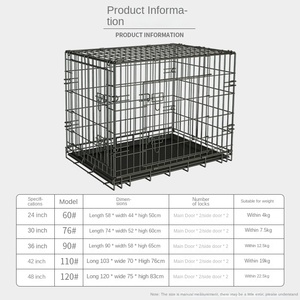 Châu Âu Mỹ lớn đôi cửa vật nuôi mèo và chó lồng chó Thùng với khay nhựa Pallet - Product Image 3