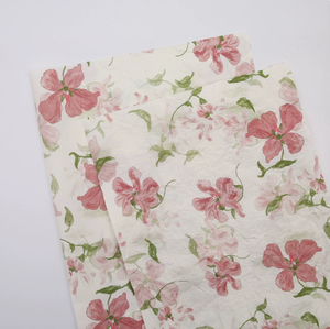 Red Floral Pattern Tissue <b>Paper</b> <b>Biodegradable</b> Uncoated Digital Printing Gift Craft Packaging Material Style Gift Packaging DIY - Product Image 1