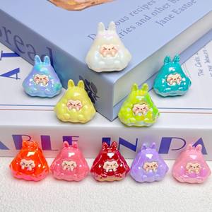 Dessin animé plaqué crème caoutchouc Kk marée jouer animaux colorés bricolage aveugle sac accessoires voiture table décoration acrylique charme - Product Image 2