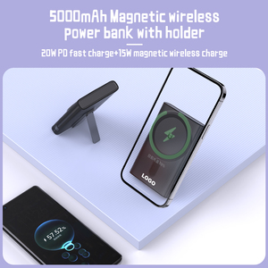 Magnetic Portable 15W Wireless Charge Power Bank 5000mAh PD 22.5W Fast <b>Charging</b> Power Bank With LED Display - Product Image 2