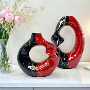 High Sense Irregular Art Spiral Color Matching Epoxy <b>Resin</b> <b>Sculpted</b> Figurine Home Flower Arrangement New Year's Decorative - Product Image 4