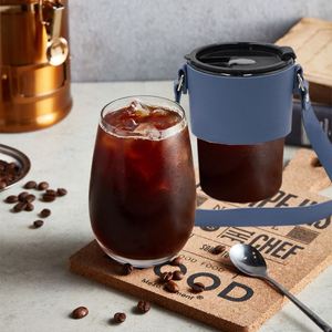 New Fashionable Pu Leather Tote 350Ml 500Ml Carry <b>Cup</b> Sleeve for Outdoor Event - Product Image 2