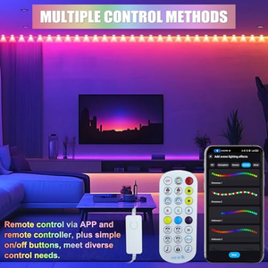 Vente en gros de lumières de Noël à LED RGBW imperméables IP68 pour l'extérieur, lumières ponctuelles à pixels, corps en PVC, lumières de Noël permanentes pour la décoration - Product Image 2