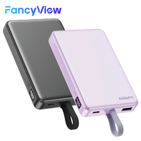 Batterie externe portable étanche avec logo personnalisé, charge rapide PD 35W, grande capacité 10000mAh, légère, micro USB, charge sans fil