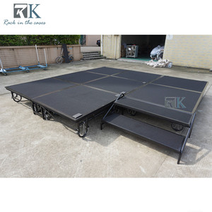 Modular Aluminum <b>Stage</b> 4ft*8ft Black Carpeted Folding Steel <b>Stage</b> <b>Platform</b> - Product Image 3
