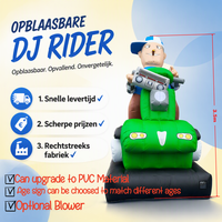 Poupée gonflable Abraham de 3,5 m sur trottinette, personnage de dessin animé pour fête d'anniversaire