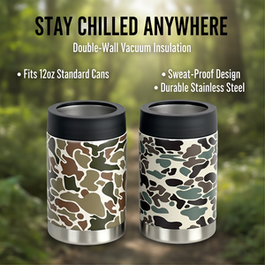 Enfriador <span class=keywords><strong>de</strong></span> Latas <span class=keywords><strong>de</strong></span> Acero Inoxidable 304 <span class=keywords><strong>de</strong></span> 12 oz con Diseño Camuflado, Aislamiento al Vacío <span class=keywords><strong>de</strong></span> Doble Pared, Porta Latas <span class=keywords><strong>de</strong></span> <span class=keywords><strong>Cerveza</strong></span>, Resistente al Sudor, para Bebidas al Aire Libre - Product Image 2