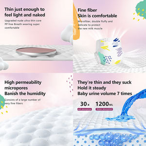 Couches pour bébés OEM/ODM <span class=keywords><strong>Taille</strong></span> S-XL Super Absorption Rapide Prévention des Fuites 3D Tissu Non Tissé pour Bébés - Product Image 2
