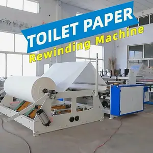 Toiletten papierrollen herstellungs maschine Produktions linie Automatisches Zurückspulen Bands äge Verpackungs maschine Präge walze