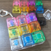 Multiple Colors High Transparent XDA Blank Keycap 9.3mm Light-Transmitting1.6mm Thickness PC 1U Keycap for Mechanical Keyboard