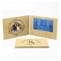 Nouvelle carte de vœux musicale en papier pour publicité, cadeau d'affaires, remerciement de mariage, brochure vidéo LCD de 7 pouces