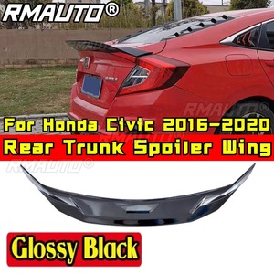 Pour Honda Civic 10ème génération 4 portes 2016 2017 2018 2019 2020, kit carrosserie aileron arrière, plastique ABS, aileron de coffre arrière, accessoires de voiture - Product Image 2