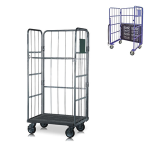 Conteneur à roulettes en acier pour entrepôt, conteneur métallique pliable, <span class=keywords><strong>cage</strong></span> à roulettes pliable avec roues - Product Image 4