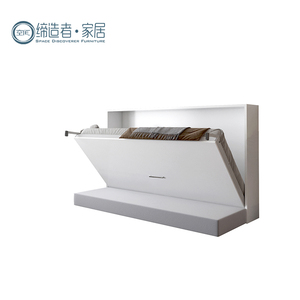 Cama plegable de pared Marfy Horizontal <span class=keywords><strong>Invisible</strong></span> para ahorrar <span class=keywords><strong>espacio</strong></span>, estructura de acero, cama de pared Murphy doble completa con sofá, dormitorio de pared - Product Image 3