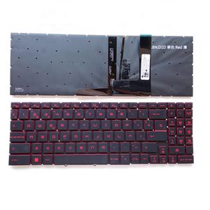 Nuevo teclado US SP GR para <span class=keywords><strong>MSI</strong></span> GF66 MS-1582 GF76 GL76 <span class=keywords><strong>GL66</strong></span> MS-17L1 MS-17H3 retroiluminado en rojo - Product Image 1