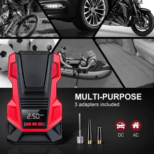 Compresseur d'air numérique pour pneus de <span class=keywords><strong>voiture</strong></span>, jauge de pression à double puissance, <span class=keywords><strong>gonfleur</strong></span> de pneus, 110v, <span class=keywords><strong>220v</strong></span>, AC/DC, livraison gratuite - Product Image 5
