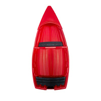 Haute qualité 247cm 2 blocs bateau en plastique pêche petit canot petite pagaie canot bateau de pêche en plastique à vendre