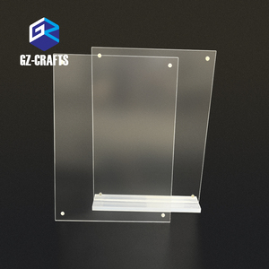 حامل من القائمة من الاكريليك الشفاف حامل لافتات مغناطيسي من الاكريليك على شكل حرف T حامل إطار من الاكريليك - Product Image 1