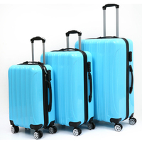 Couleur vive bagage de voyage rose vintage valise trolley bagages ensemble