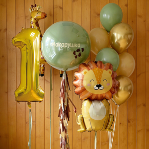 Ballons d'<span class=keywords><strong>anniversaire</strong></span> animaux de la jungle, ballons en aluminium dorés numériques, adaptés aux fêtes d'<span class=keywords><strong>anniversaire</strong></span> des enfants - Product Image 5