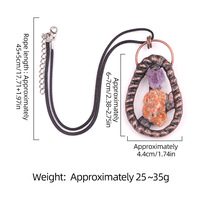 2176 Pierre semi-précieuse naturelle brute, pièce de cristal polie, pendentif, breloque, accessoire de bijoux pour collier DIY Yiwu